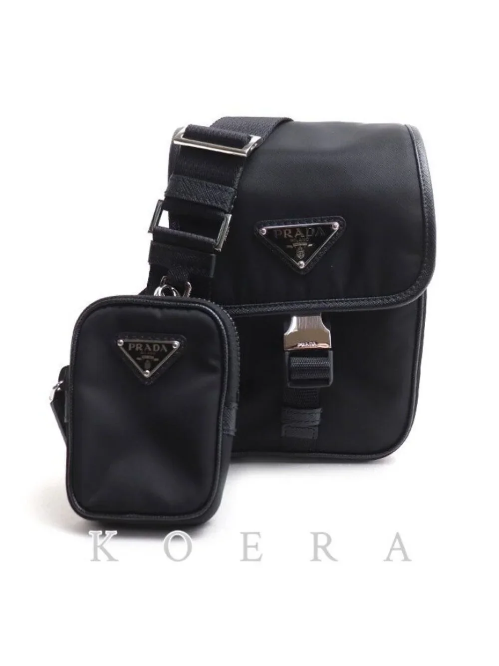 Prada Tessuto Shoulder Bag Black